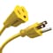 Stanley SJTW Extension Cord, 16 AWG, Outdoor, 16/3, 1 Outlets, Yellow, Vinyl, 15 ft 33157 - alternate 2
